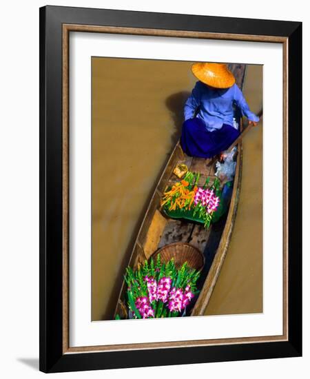 Floating Market, Damnern Saduak, Bangkok, Thailand-Bill Bachmann-Framed Photographic Print