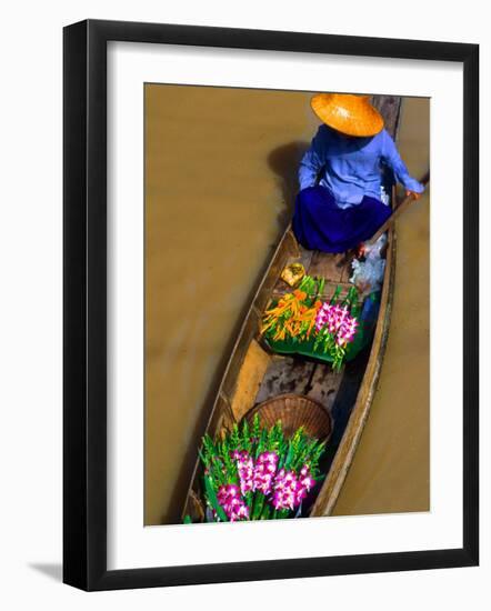 Floating Market, Damnern Saduak, Bangkok, Thailand-Bill Bachmann-Framed Photographic Print