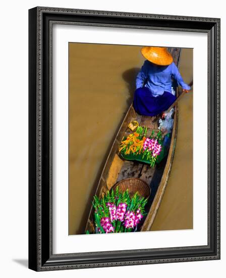 Floating Market, Damnern Saduak, Bangkok, Thailand-Bill Bachmann-Framed Photographic Print