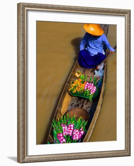 Floating Market, Damnern Saduak, Bangkok, Thailand-Bill Bachmann-Framed Photographic Print