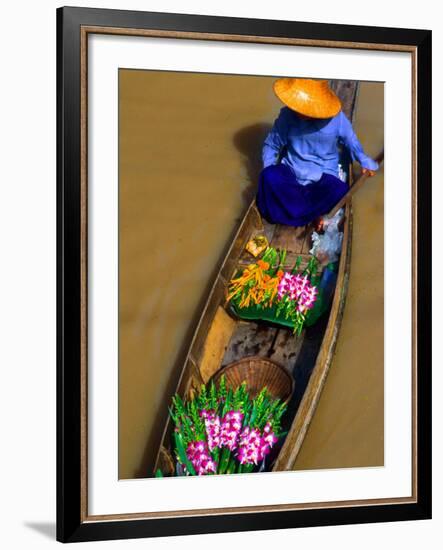 Floating Market, Damnern Saduak, Bangkok, Thailand-Bill Bachmann-Framed Photographic Print