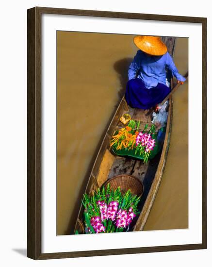 Floating Market, Damnern Saduak, Bangkok, Thailand-Bill Bachmann-Framed Photographic Print