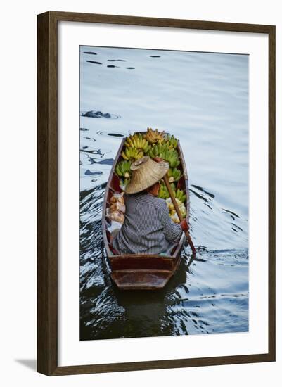 Floating Market, Damnoen Saduak, Ratchaburi Province, Thailand, Southeast Asia, Asia-null-Framed Photographic Print