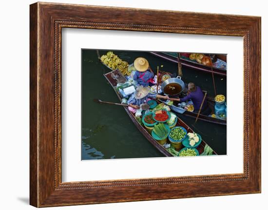 Floating Market, Damnoen Saduak, Ratchaburi Province, Thailand, Southeast Asia, Asia-null-Framed Photographic Print