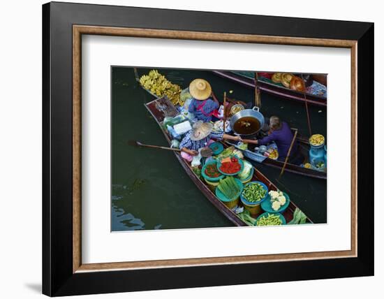 Floating Market, Damnoen Saduak, Ratchaburi Province, Thailand, Southeast Asia, Asia-null-Framed Photographic Print