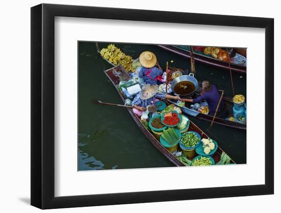 Floating Market, Damnoen Saduak, Ratchaburi Province, Thailand, Southeast Asia, Asia-null-Framed Photographic Print