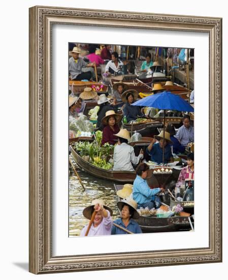 Floating Market, Damnoen Saduak, Thailand-Alan Copson-Framed Photographic Print