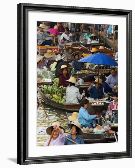 Floating Market, Damnoen Saduak, Thailand-Alan Copson-Framed Photographic Print