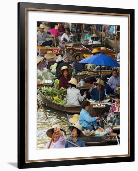 Floating Market, Damnoen Saduak, Thailand-Alan Copson-Framed Photographic Print