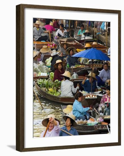 Floating Market, Damnoen Saduak, Thailand-Alan Copson-Framed Photographic Print