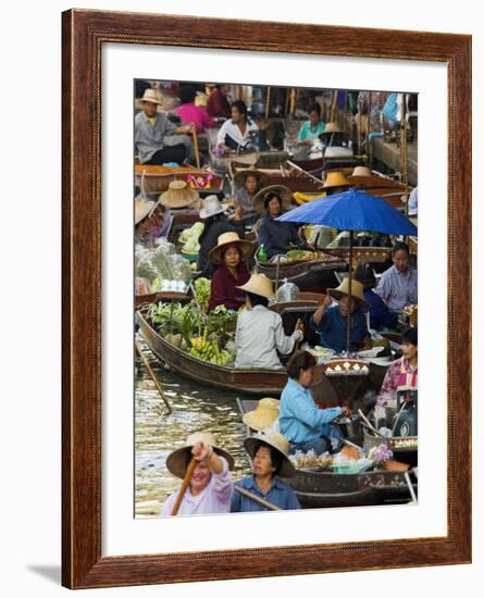 Floating Market, Damnoen Saduak, Thailand-Alan Copson-Framed Photographic Print