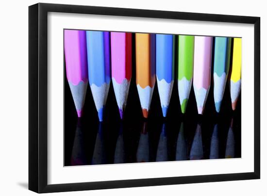 Floating Pencils-Carrie Webster-Framed Photographic Print