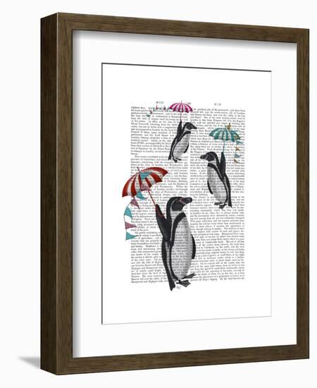 Floating Penguins-Fab Funky-Framed Art Print