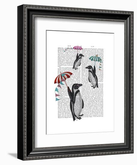 Floating Penguins-Fab Funky-Framed Art Print