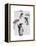 Floating Penguins-Fab Funky-Framed Stretched Canvas