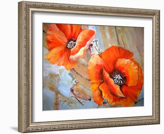 Floating Poppies Two-Diane Millsap-Framed Art Print