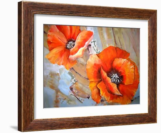 Floating Poppies Two-Diane Millsap-Framed Art Print