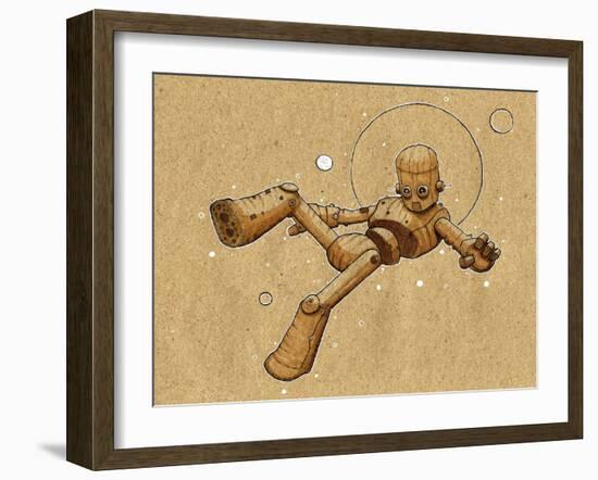 Floating Robot 2-Craig Snodgrass-Framed Giclee Print