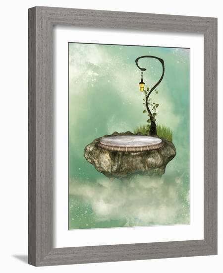 Floating Rock-justdd-Framed Art Print