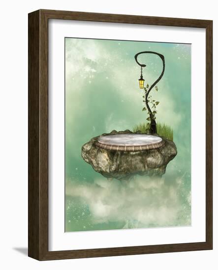 Floating Rock-justdd-Framed Art Print