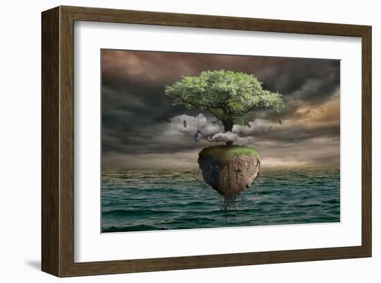 Floating Tree-null-Framed Art Print