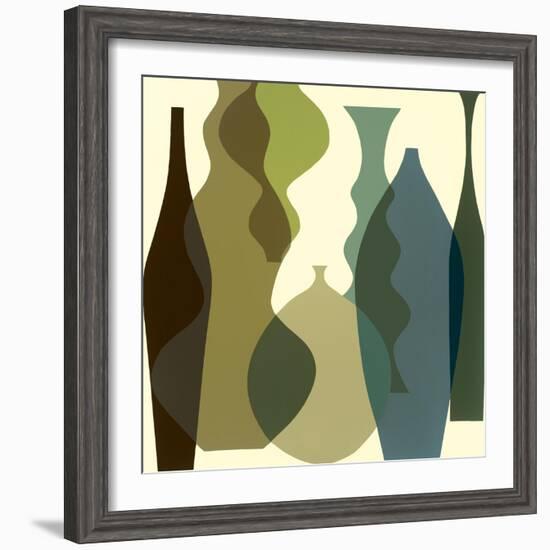 Floating Vases III-Mary Calkins-Framed Giclee Print