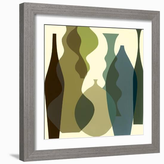 Floating Vases III-Mary Calkins-Framed Giclee Print