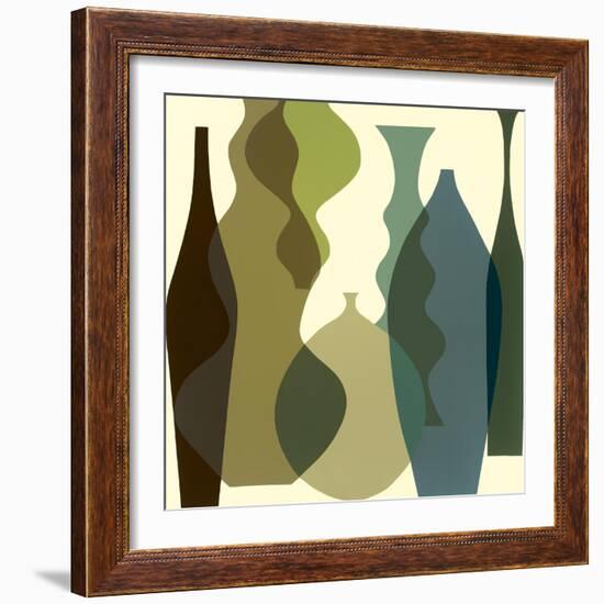 Floating Vases III-Mary Calkins-Framed Giclee Print