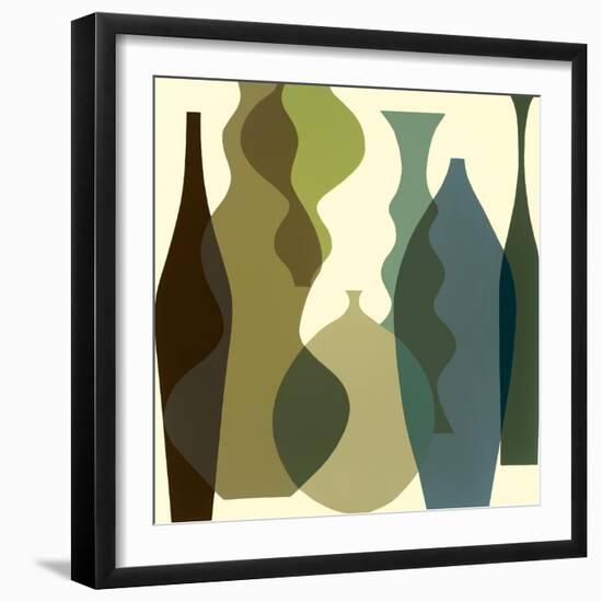 Floating Vases III-Mary Calkins-Framed Giclee Print