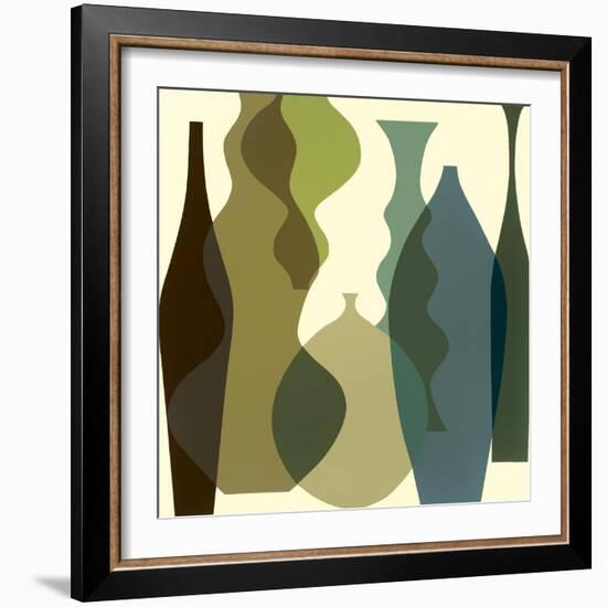 Floating Vases III-Mary Calkins-Framed Giclee Print