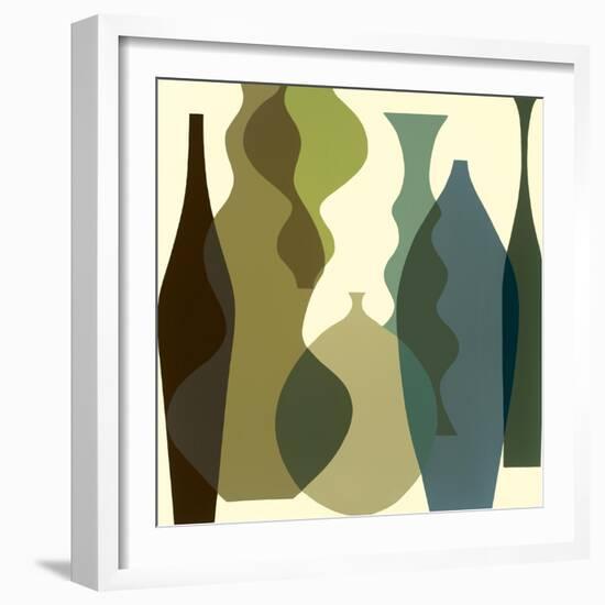 Floating Vases III-Mary Calkins-Framed Giclee Print