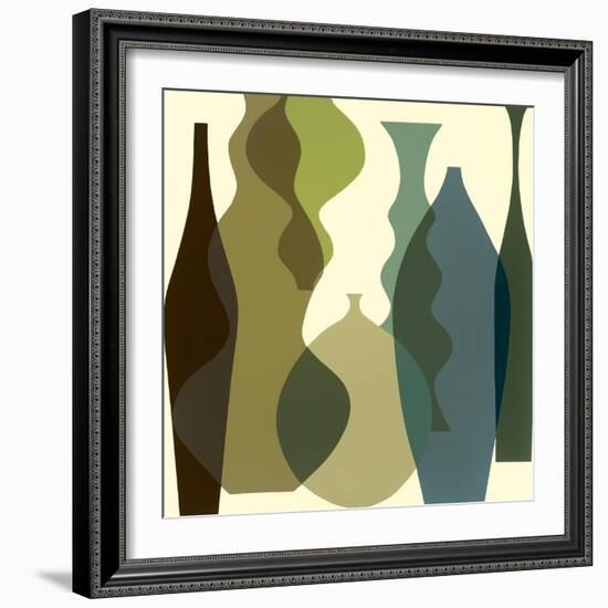 Floating Vases III-Mary Calkins-Framed Giclee Print