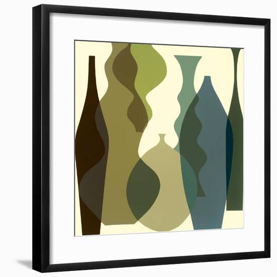 Floating Vases III-Mary Calkins-Framed Premium Giclee Print