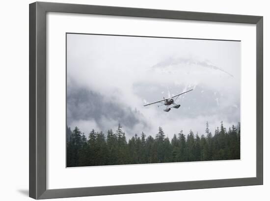 Floatplane Above Rainforest in Misty Fjords National Monument-null-Framed Photographic Print