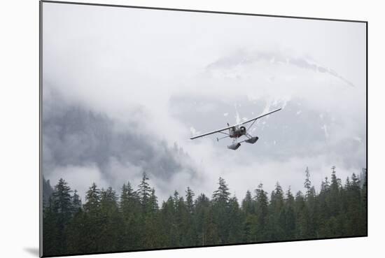 Floatplane Above Rainforest in Misty Fjords National Monument-null-Mounted Photographic Print