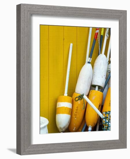 Floats, Widgery Wharf, Portland, Maine, New England, United States of America, North America-Alan Copson-Framed Photographic Print