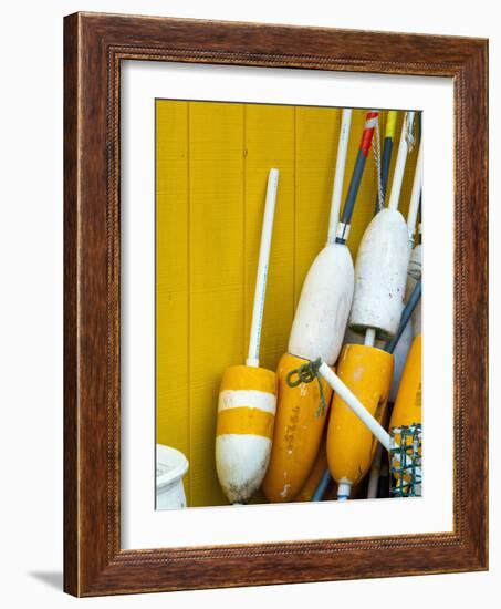 Floats, Widgery Wharf, Portland, Maine, New England, United States of America, North America-Alan Copson-Framed Photographic Print