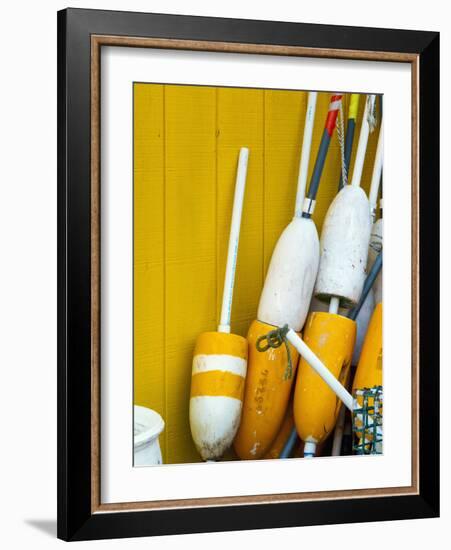 Floats, Widgery Wharf, Portland, Maine, New England, United States of America, North America-Alan Copson-Framed Photographic Print