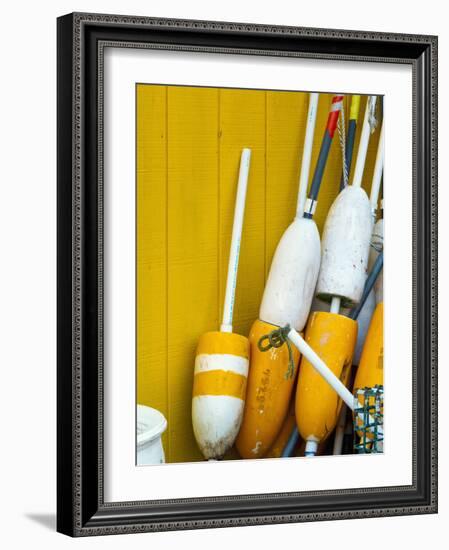 Floats, Widgery Wharf, Portland, Maine, New England, United States of America, North America-Alan Copson-Framed Photographic Print