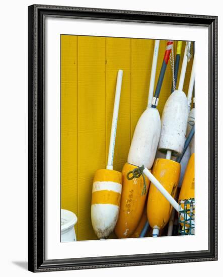 Floats, Widgery Wharf, Portland, Maine, New England, United States of America, North America-Alan Copson-Framed Photographic Print