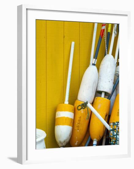 Floats, Widgery Wharf, Portland, Maine, New England, United States of America, North America-Alan Copson-Framed Photographic Print