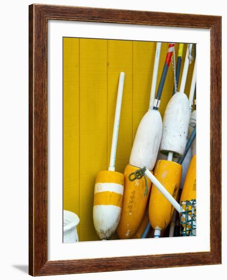 Floats, Widgery Wharf, Portland, Maine, New England, United States of America, North America-Alan Copson-Framed Photographic Print