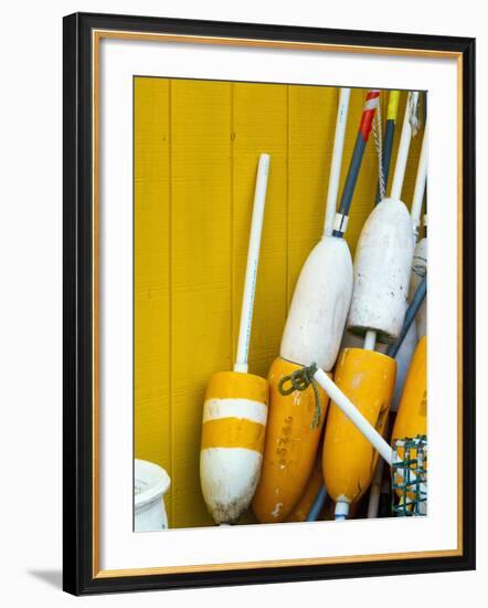 Floats, Widgery Wharf, Portland, Maine, New England, United States of America, North America-Alan Copson-Framed Photographic Print