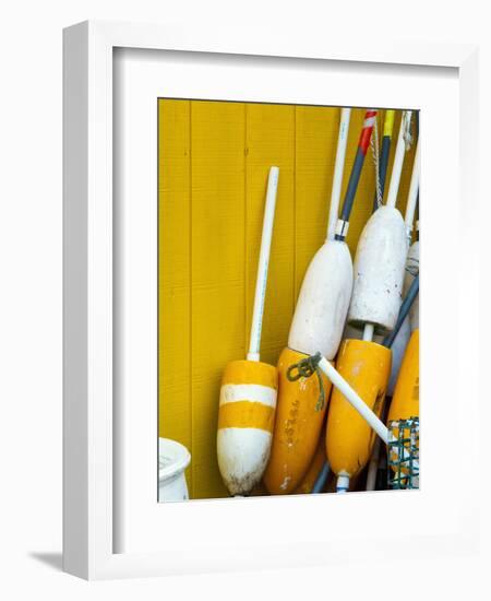 Floats, Widgery Wharf, Portland, Maine, New England, United States of America, North America-Alan Copson-Framed Photographic Print