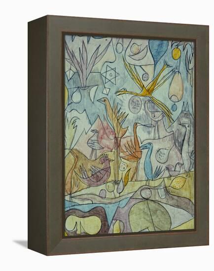 Flock of Birds; Vogelsammlung-Paul Klee-Framed Premier Image Canvas