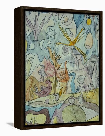 Flock of Birds; Vogelsammlung-Paul Klee-Framed Premier Image Canvas