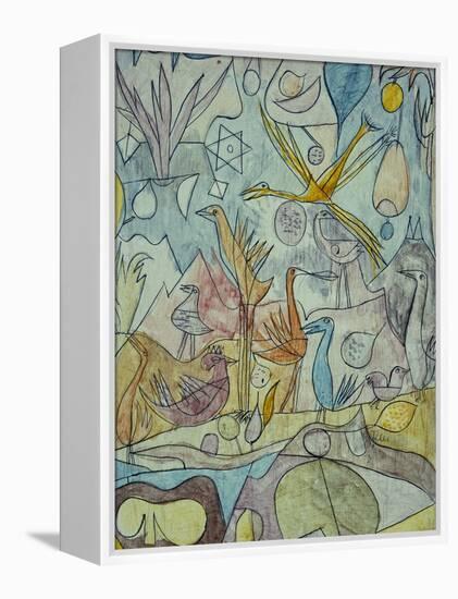 Flock of Birds; Vogelsammlung-Paul Klee-Framed Premier Image Canvas