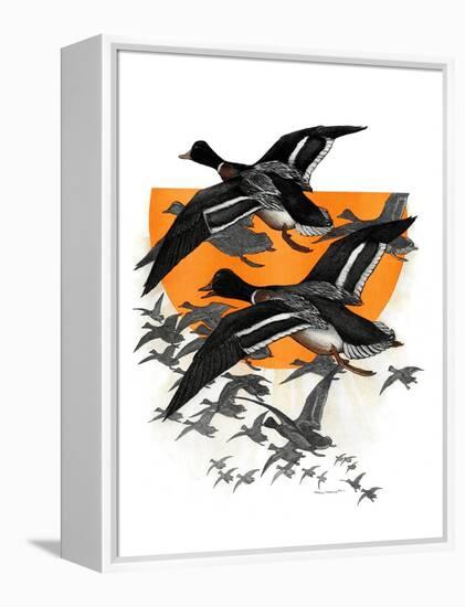 Flock of Geese-Charles Bull-Framed Premier Image Canvas