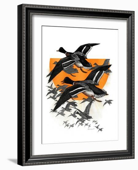 Flock of Geese-Charles Bull-Framed Giclee Print