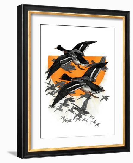Flock of Geese-Charles Bull-Framed Giclee Print